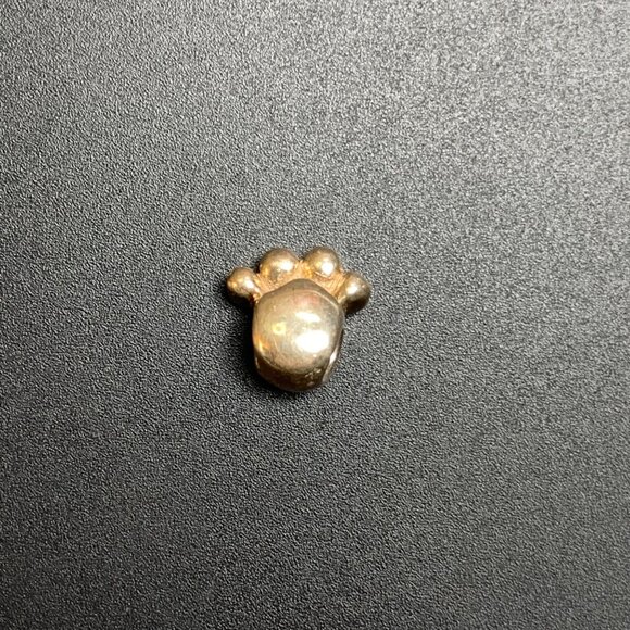 VTG Solid Sterling Silver 925 Animal Paw Print Slide Charm Size 0.5" Length - Picture 2 of 9